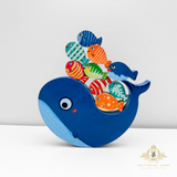 Children's Early Learning Balance & Stacking Wooden Toys Whale & Friends Play Set