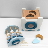 Children's Early Learning Cognitive Wooden Toys Rocket Ship Activity Center Play Set