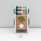 Children's Early Learning Cognitive Wooden Toys Rocket Ship Activity Center Play Set