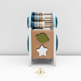 Children's Early Learning Cognitive Wooden Toys Rocket Ship Activity Center Play Set