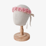 Girls Bohemian Rose Lace Headband Pink