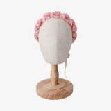 Girls Bohemian Rose Lace Headband Pink