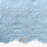 Girls Eyelet Embroidered Lace Dress Bohemian Sky Blue