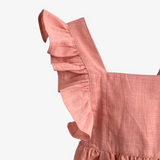 Girls Linen Romper Blush