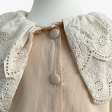 Girls Long Sleeve Puritan Lace Blouse