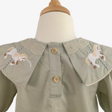 Girls Embroidered Carousel Horse Dress