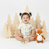 Baby Sleep N' Play One-piece Romper Shorts Woodland Animal Characters