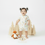 Baby Sleep N' Play One-piece Romper Shorts Woodland Animal Characters