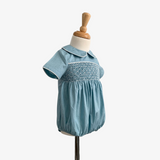 Smocked Embroidered Baby Romper