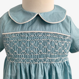 Smocked Embroidered Baby Romper