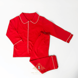 Boys Christmas Pajamas Set 2-Piece Long Sleeve Top & Long Pants Red