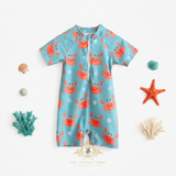 Boys One-Piece Swimsuit Crabs & Sea Shells