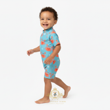 Boys One-Piece Swimsuit Crabs & Sea Shells