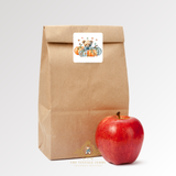 Children's Custom Graphic Stickers The Vintage Teddy™ Fall Leaves & Pumpkins