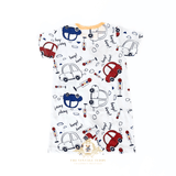 Boys One-Piece Sleep N' Play Romper Shorts Cars Go Beep! Beep!