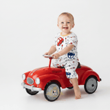 Boys One-Piece Sleep N' Play Romper Shorts Cars Go Beep! Beep!