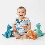 Boys One-Piece Sleep N' Play Romper Shorts Dinosaurs Go Roar!