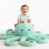 Boys Oxford Short Sleeve One-Piece Romper Shorts Octopus Hello Ocean!