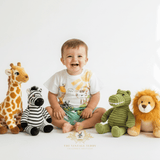 Kids One-Piece Sleep N' Play Romper Shorts Let's Jungle Party!