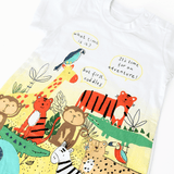 Kids One-Piece Sleep N' Play Romper Shorts Safari Adventure Time!