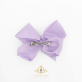 Girls Grosgrain Ribbon Clip-On Hair Bows Vibrant 6" Large