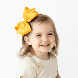 Girls Grosgrain Ribbon Clip-On Hair Bows Vibrant 6" Large