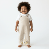 Boys Corduroy Overalls Pants Cream