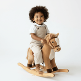 Boys Corduroy Overalls Pants Cream
