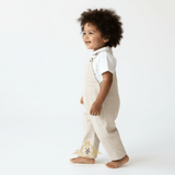 Boys Corduroy Overalls Pants Cream
