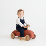 Boys Corduroy Overalls Pants Navy Blue