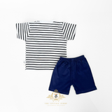 Boys T-Shirt & Shorts 2-Piece Matching Set Cool Dino Skater Dude
