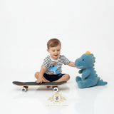 Boys T-Shirt & Shorts 2-Piece Matching Set Cool Dino Skater Dude