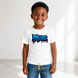 Boys Custom Personalized Graphic Tees Child's Name Graffiti Drip