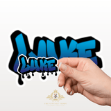 Boys Custom Personalized Graphic Stickers Child's Name Graffiti Drip