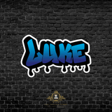 Boys Custom Personalized Graphic Stickers Child's Name Graffiti Drip
