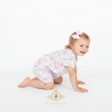 Girls T-shirts & Shorts 2-Piece Matching Set Pink & White Bunny