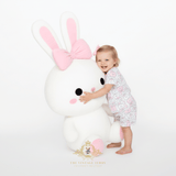 Girls T-shirts & Shorts 2-Piece Matching Set Pink & White Bunny
