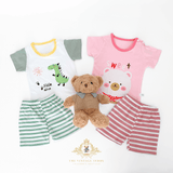 Girls and boys matching sets Sweet Bear and Little Dino toddler sibling outfits and boutique kids clothing