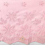 Girls Eyelet Embroidered Lace Dress Bohemian Bubble Gum Pink