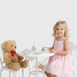 Girls Eyelet Embroidered Lace Dress Bohemian Bubble Gum Pink