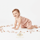Girls Knit Top & Shorts Kids Matching Set Peach