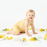 Girls Knit Top & Shorts Kids Matching Set Yellow