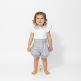 Girls Top & Bubble Shorts Matching Set 2-Piece Spring Floral