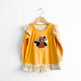 Girls Top & Pants Matching Set Embroidered Patchwork Little Turkey