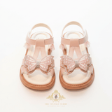 Girls Beaded Butterfly Sandals Children's Shoes Pink