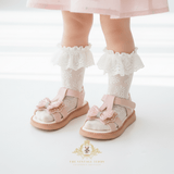Girls Beaded Butterfly Sandals Children's Shoes Pink