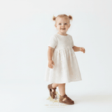 Girls Daisy Cutout T-Strap Sandals Children's Shoes Chocolate Brown