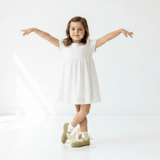 Girls Ballerina Flats Faux Suede Children's Shoes Pear Green