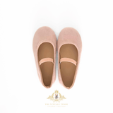 Girls Ballerina Flats Faux Suede Children's Shoes Pink