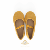 Girls Ballerina Flats Faux Suede Children's Shoes Sunshine Yellow
